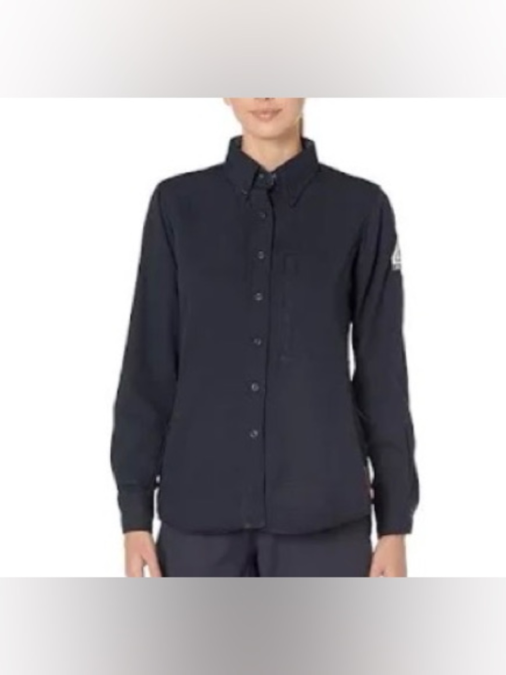 Bulwark NEW IQ Series FR Comfort Woven Shirt Women's M Blue Button Up CAT2